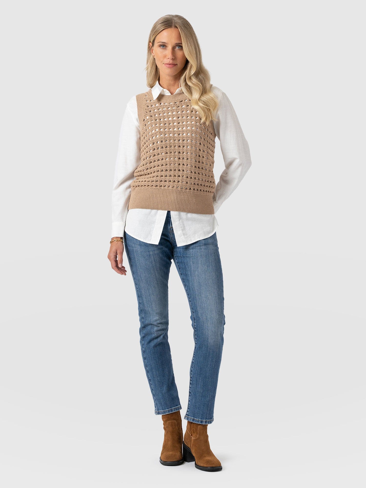 Emma Straight Leg Jean - Mid Blue